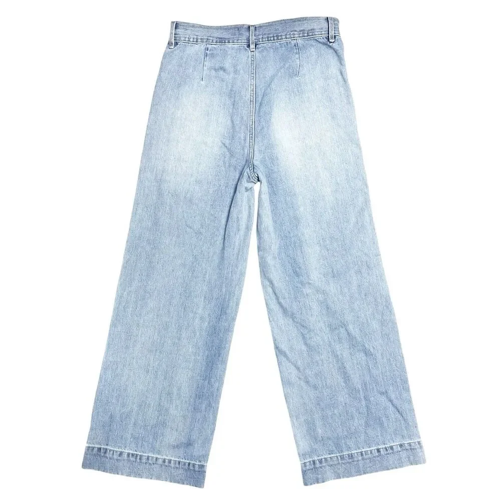FRYE Nadia High-Rise Wide-Leg Light Vintage Wash Jeans Size 26